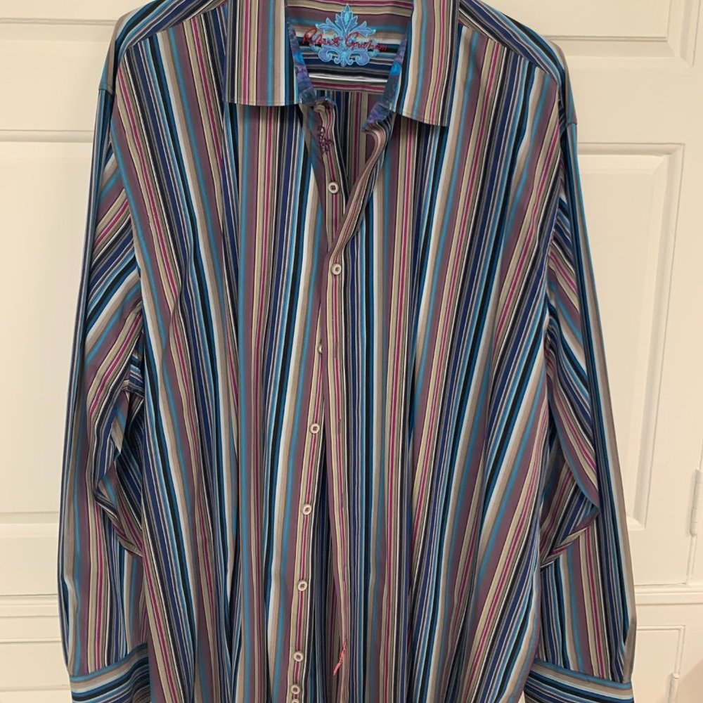 Robert Graham Men's Long Sleeve Dress Shirt Size 3XL